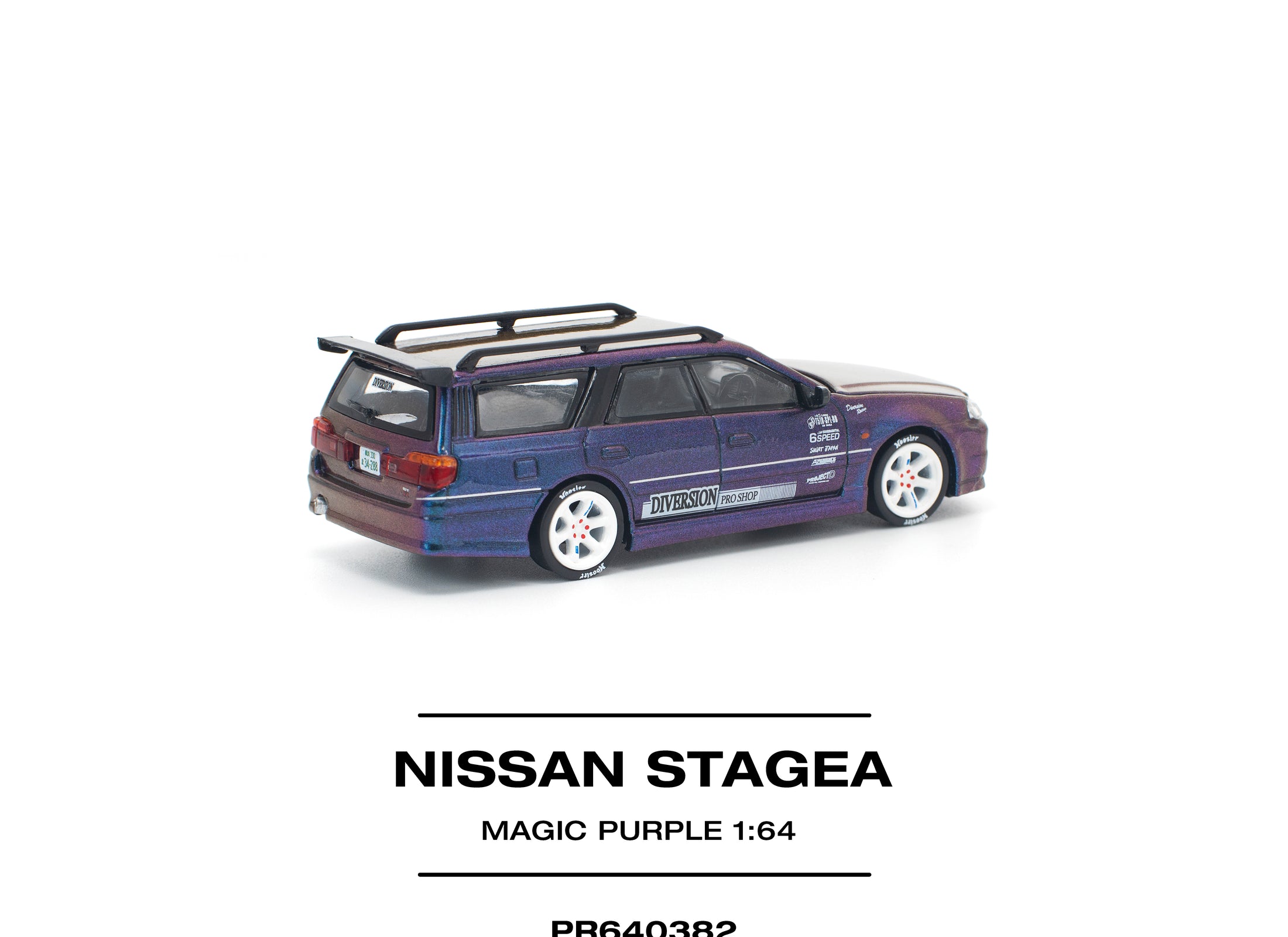 (Pre-order) POPRACE 1/64 NISSAN STAGEA MAGIC PURPLE Diecast Model Car