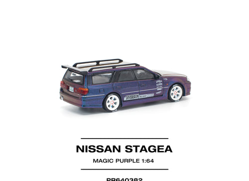 Load image into Gallery viewer, (Pre-order) POPRACE 1/64 NISSAN STAGEA MAGIC PURPLE Diecast Model Car
