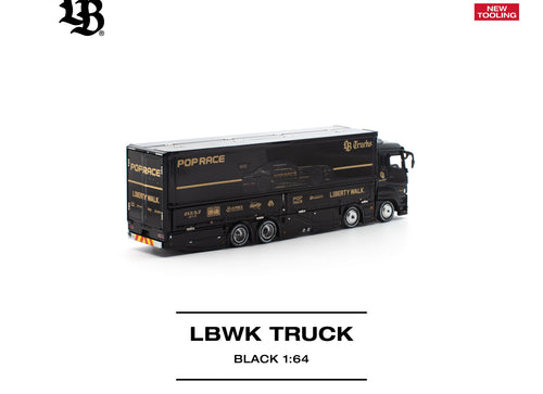Load image into Gallery viewer, (Pre-order) POPRACE 1/64 - LBWK TRUCK - BLACK Diecast Model Car
