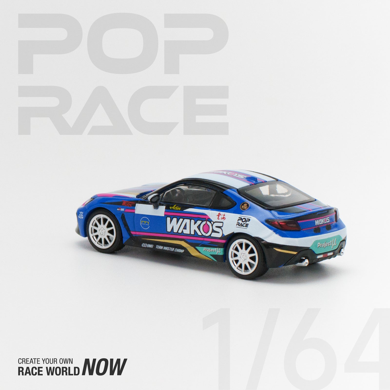 POPRACE 1/64 TMC WAKOS GR 86 MACAU GP 2023 Diecast Model Car