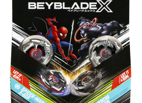 Load image into Gallery viewer, Takara Tomy Beyblade X BX-00 Spider-Man and Venom Multipack Set 3-60F
