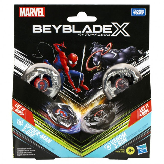 (In Stock)Takara Tomy Beyblade X BX-00 Spider-Man and Venom Multipack Set 3-60F