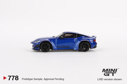 Load image into Gallery viewer, Mini GT #778 1/64 Pandem Nissan Z Seiran Blue Diecast Model Car RHD
