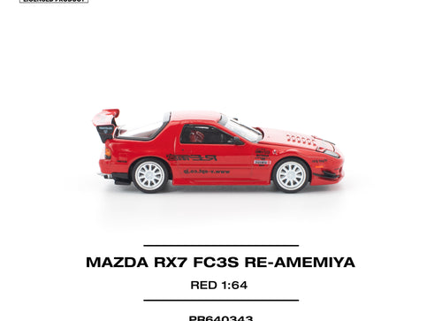 Load image into Gallery viewer, (Pre-order) POPRACE 1/64 MAZDA RX7 FC3S RE-AMEMIYA RED Diecast Model Car
