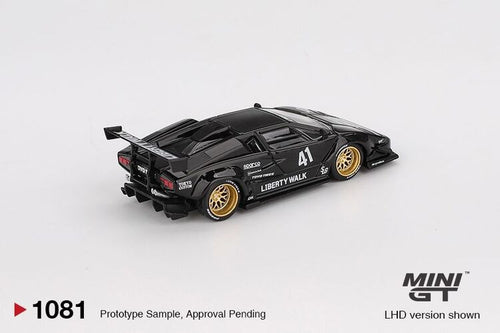 Load image into Gallery viewer, MINI GT #1081 Lamborghini Countach LB-WORKS Black Diecast Model Car
