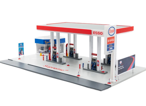 Load image into Gallery viewer, Tiny City Hong Kong Bd30 1/64 ESSO Gas Station Petrol Model Diorama
