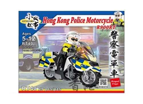 Load image into Gallery viewer, Royal Toys Building Blocks City Story Bricks RT40 : Hong Kong Police Motorcycle R900RT
