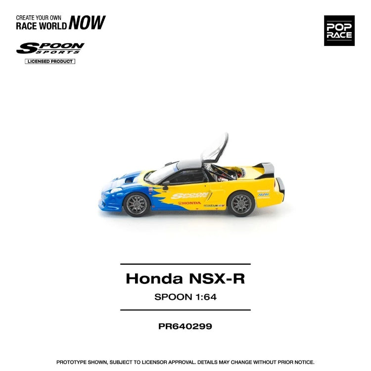 (Pre-order) POP RACE 1/64 HONDA NSX-R SPOON Diecast Model Car #PR640299