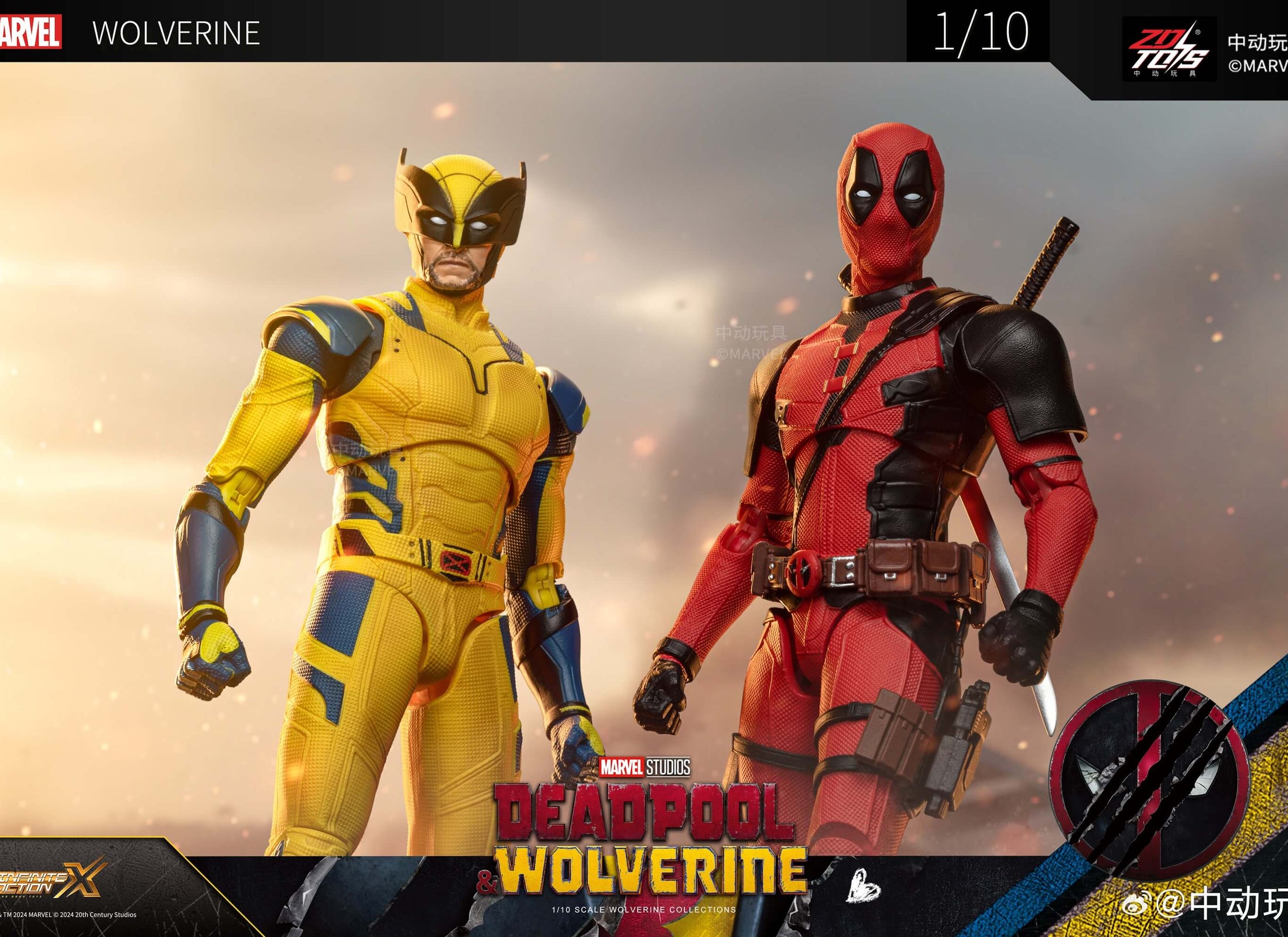 ZD Toys Marvel Deadpool & Wolverine 1/10 6-inch Wolverine Action Figure set