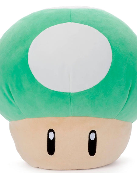 Takara Tomy Arts Super Mario Soft Plush Toy - Mocchi Game Style 1UP Mushroom