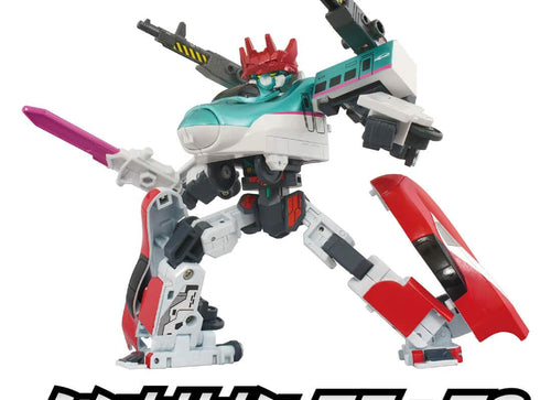 Load image into Gallery viewer, Takara Tomy Shinkansen SGX Shinkalion E5 Hayabusa + E6 Komachi Link Combine Set
