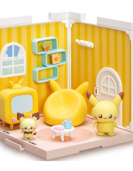 Takara Tomy Pokemon PokePiece House Living Pikachu & Pichu set