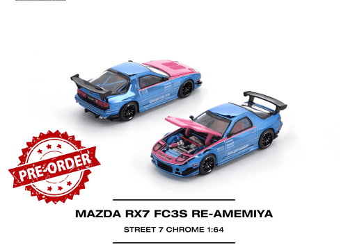 Load image into Gallery viewer, (Pre-order) POPRACE 1/64 - MAZDA RX7 (FC3S) RE-AMEMIYA STREET Diecast Model Car
