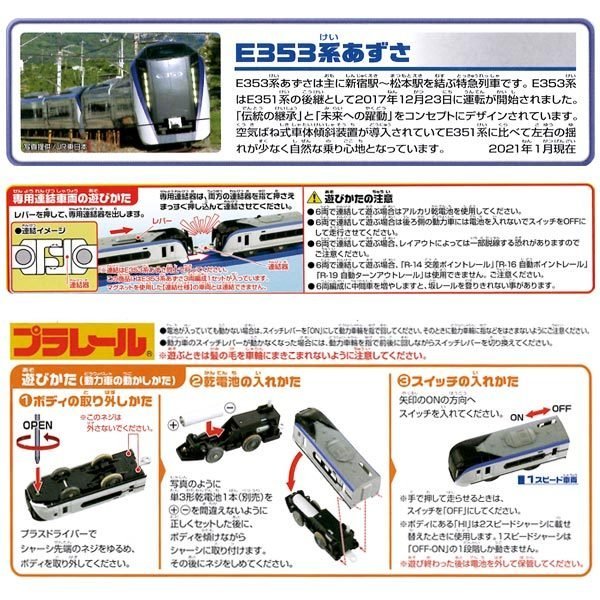 Takara Tomy Plarail Toy Train S-23 Series E353 Azusa (Consolidated Type)