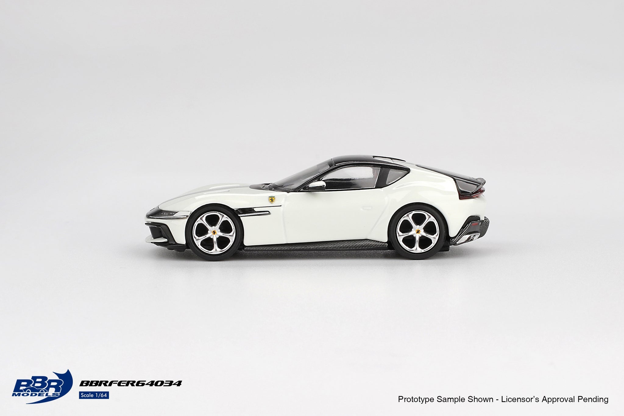 (Pre-order) BBR 1/64 Ferrari 12 Cilindri Bianco Avus Diecast Model BBRFER64034