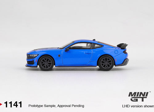 Load image into Gallery viewer, MINI GT #1141 Ford Mustang Dark Horse 2024 Grabber Blue LHD

