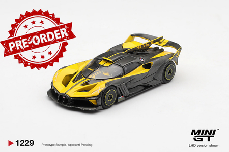 (Pre-order) Mini GT #1229 1/64 Bugatti Bolide Yellow Diecast model car
