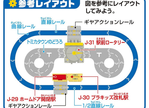 Load image into Gallery viewer, Takara Tomy Plarail Accessory J-29 Action Town Platform Door Open Close Station
