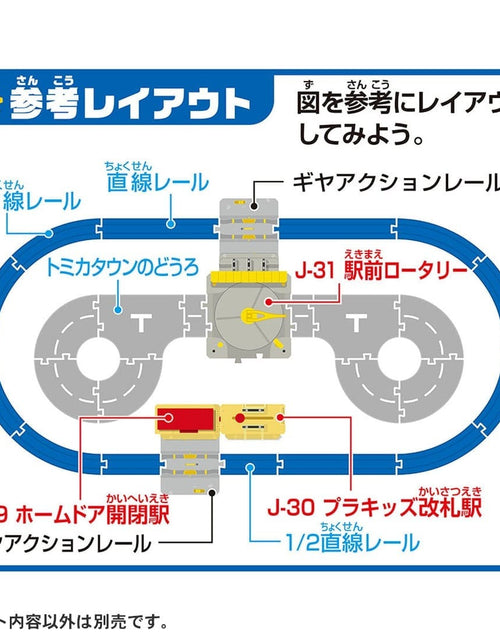 Load image into Gallery viewer, Takara Tomy Plarail Accessory J-29 Action Town Platform Door Open Close Station
