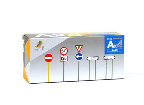Load image into Gallery viewer, TINY Hong Kong City 1/43 Ax4 Metal Traffic Road Sign Accessory SET Model Diorama
