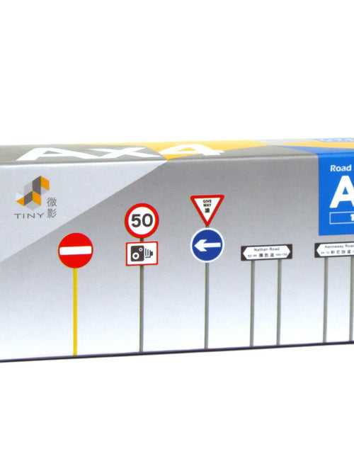 Load image into Gallery viewer, TINY Hong Kong City 1/43 Ax4 Metal Traffic Road Sign Accessory SET Model Diorama
