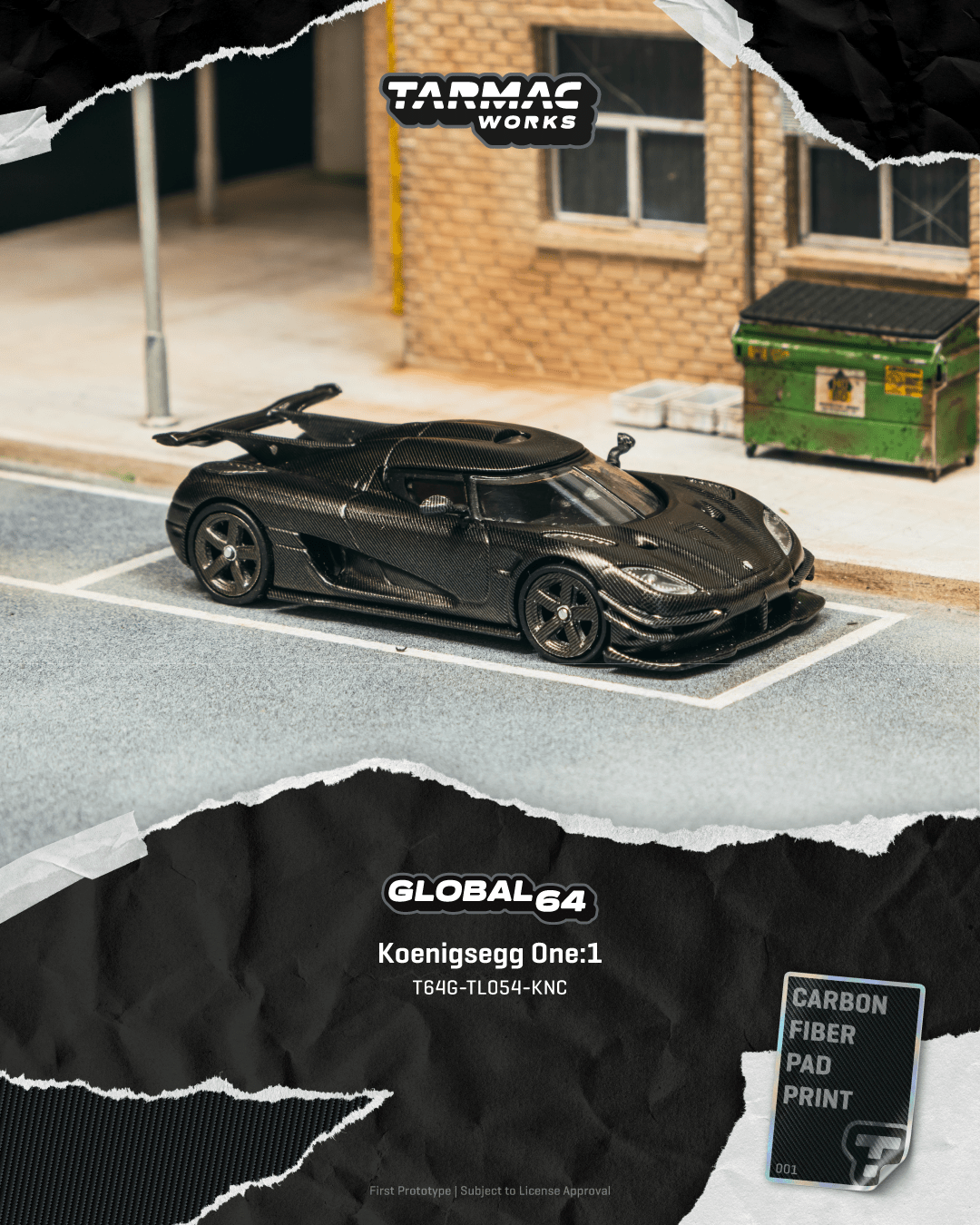 (Pre-order) Tarmac Works Koenigsegg One:1 KNC 1/64 Diecast Model Car