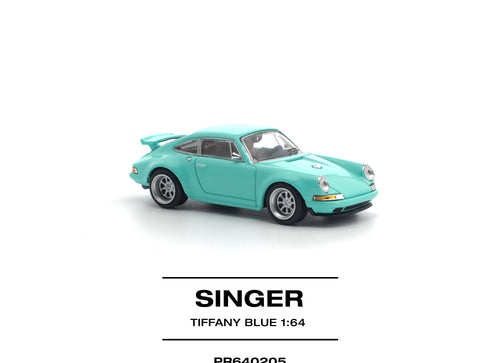 Load image into Gallery viewer, (Pre-order) POPRACE 1/64 SINGER 964  BLUE Diecast Model Car
