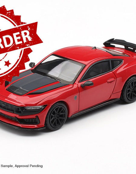 (Pre-order) MINI GT #1220 Ford Mustang Dark Horse Race Red LHD Diecast Model Car