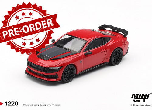 Load image into Gallery viewer, (Pre-order) MINI GT #1220 Ford Mustang Dark Horse Race Red LHD Diecast Model Car
