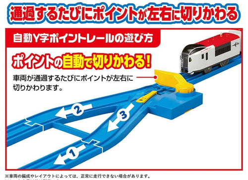 Load image into Gallery viewer, Takara Tomy Plarail Railway Train Accessories R-22 Automatic Y-shaped Point Rail
