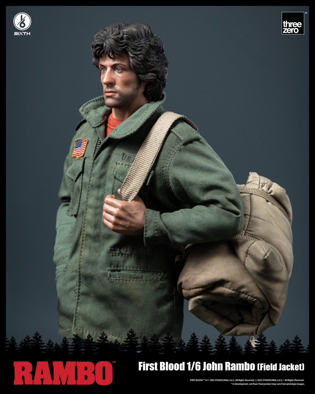 Threezero Rambo: First Blood 1/6 John Rambo (Field Jacket) Action Figure Set