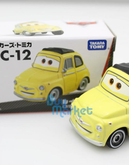 Load image into Gallery viewer, Tomica Takara Tomy Disney Movie CARS 2 YELLOW Luigi C-12 Car Rescue Diecast Toy
