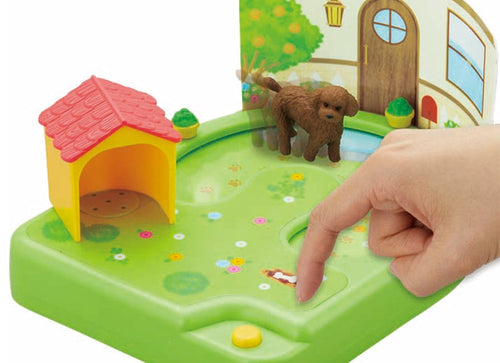 Load image into Gallery viewer, TAKARA TOMY Ania Friends Foot it Garden Poodle Dog House Animal Figure Play Set
