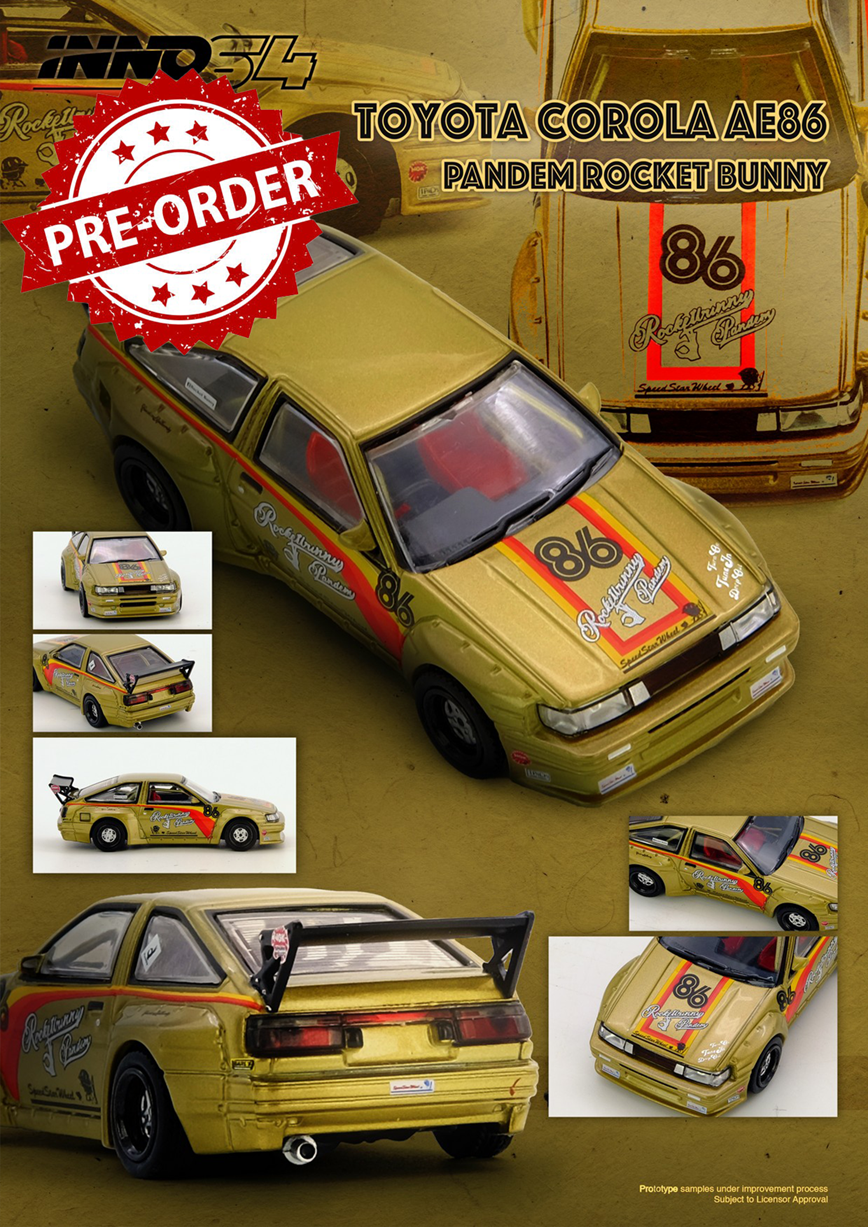 (Pre-order) INNO64 1/64 PANDEM ROCKET BUNNY AE86 Levin Diecast Model Car