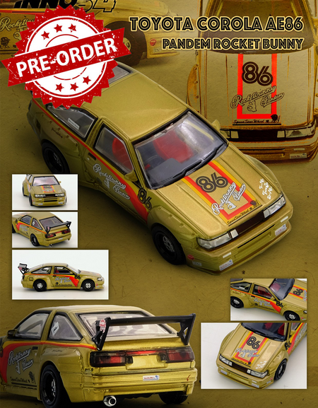 (Pre-order) INNO64 1/64 PANDEM ROCKET BUNNY AE86 Levin Diecast Model Car