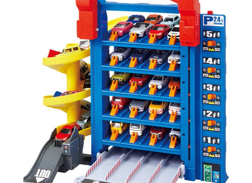 Load image into Gallery viewer, Takara Tomy Tomica Town play Set - Tomica Slider Parking50 (w/ Special Tomica)
