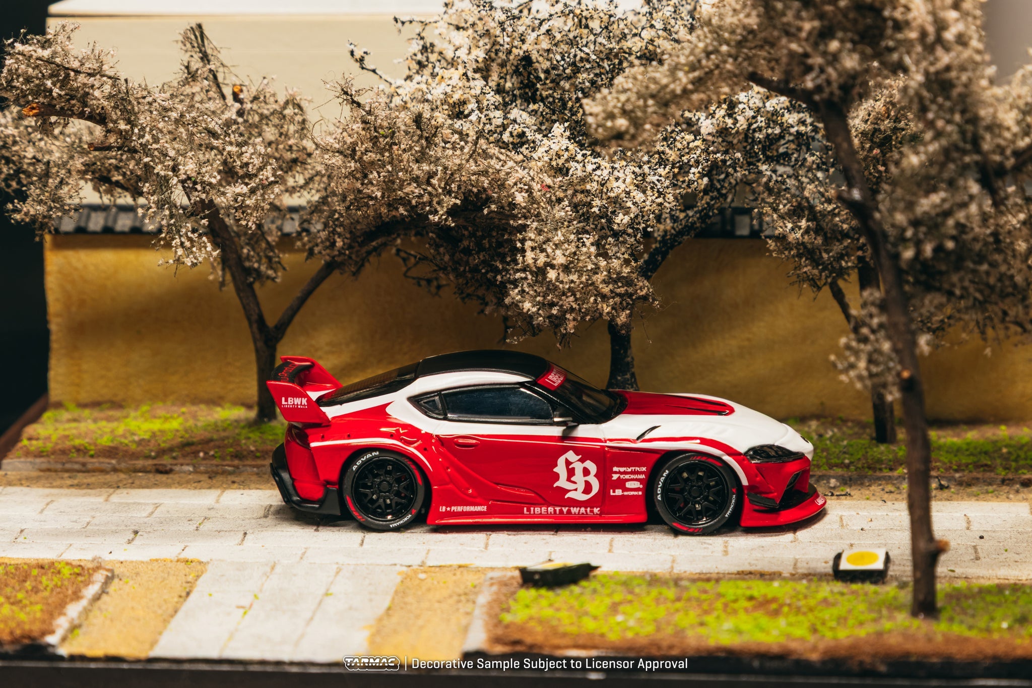 (Pre-order) Tarmac Works 1/64 LB-WORKS TOYOTA SUPRA (A90) Red Diecast Model