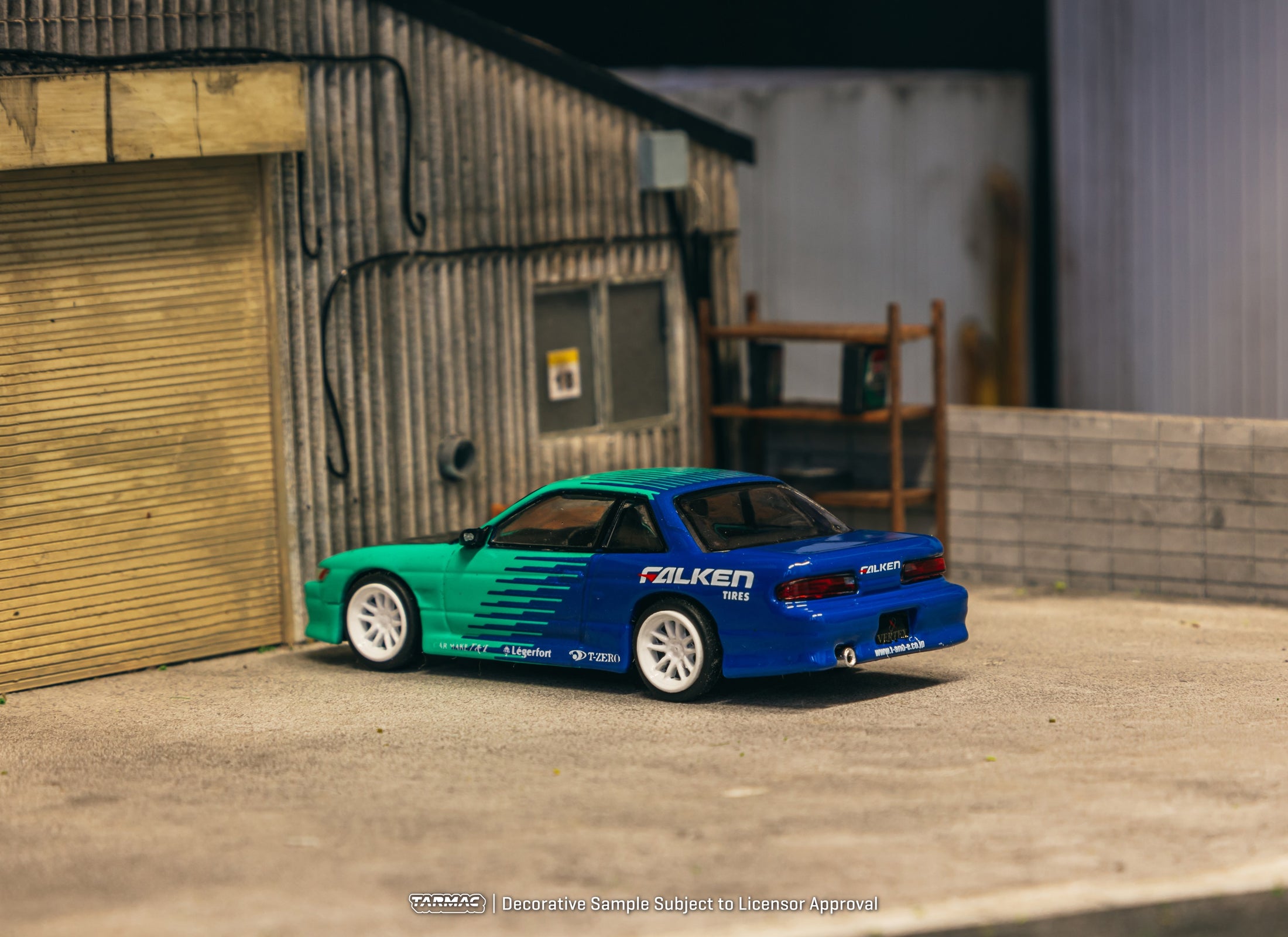 Tarmac Works 1/64 VERTEX Nissan Silvia (S13) Falken Model Car