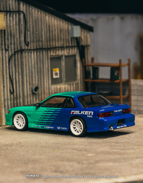Load image into Gallery viewer, Tarmac Works 1/64 VERTEX Nissan Silvia (S13) Falken Model Car
