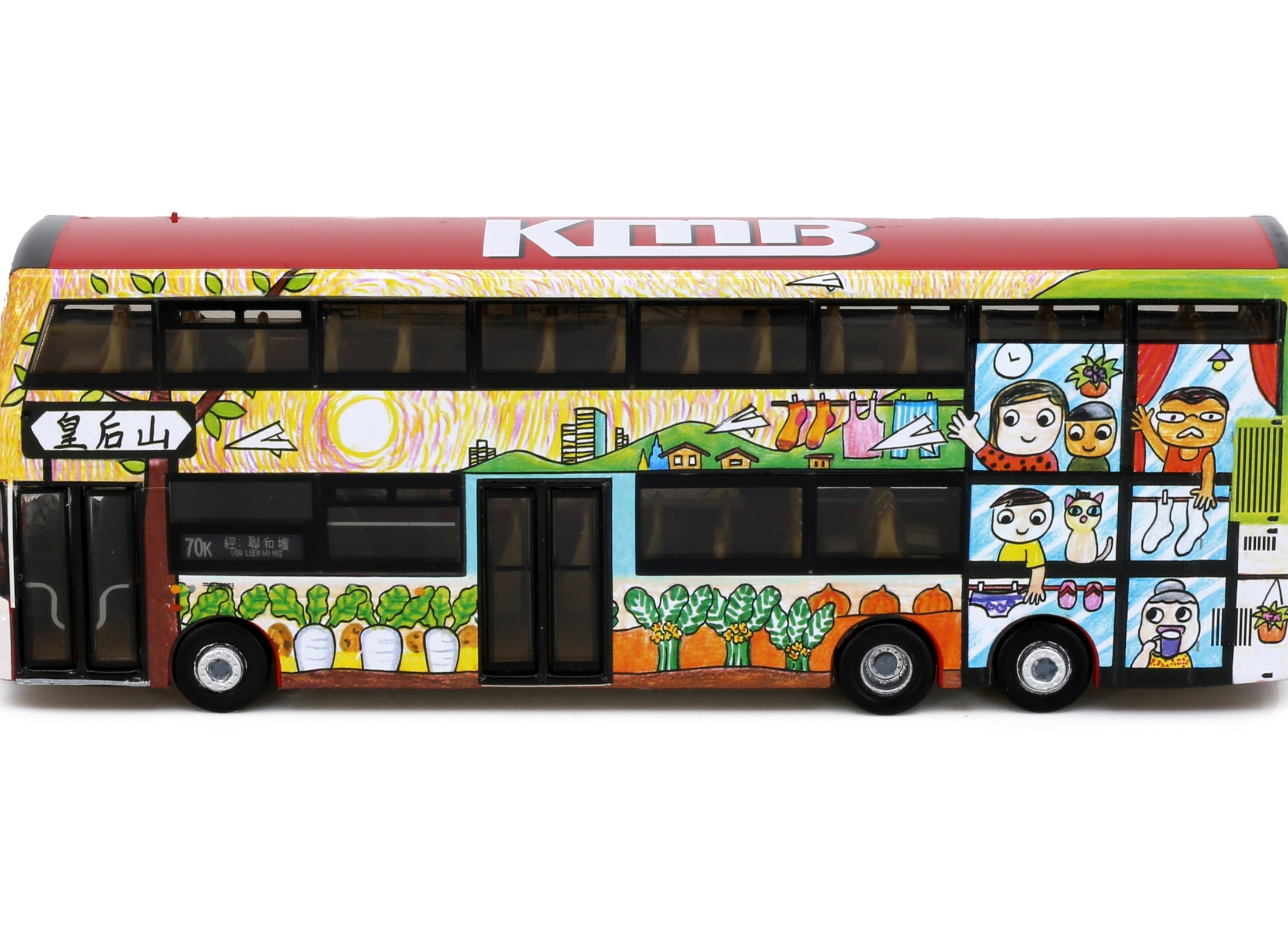 Tiny City Die-cast Model Car - KMB VOLVO B8L MCV 12.8m (70K) Queen's Bus