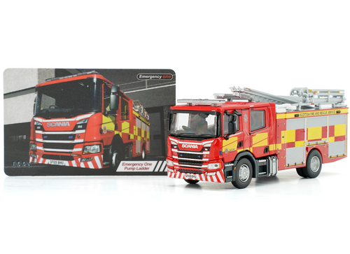 Load image into Gallery viewer, Tiny City UK27 Model Truck Scottish FRS Emergency One Scania Pump Ladder
