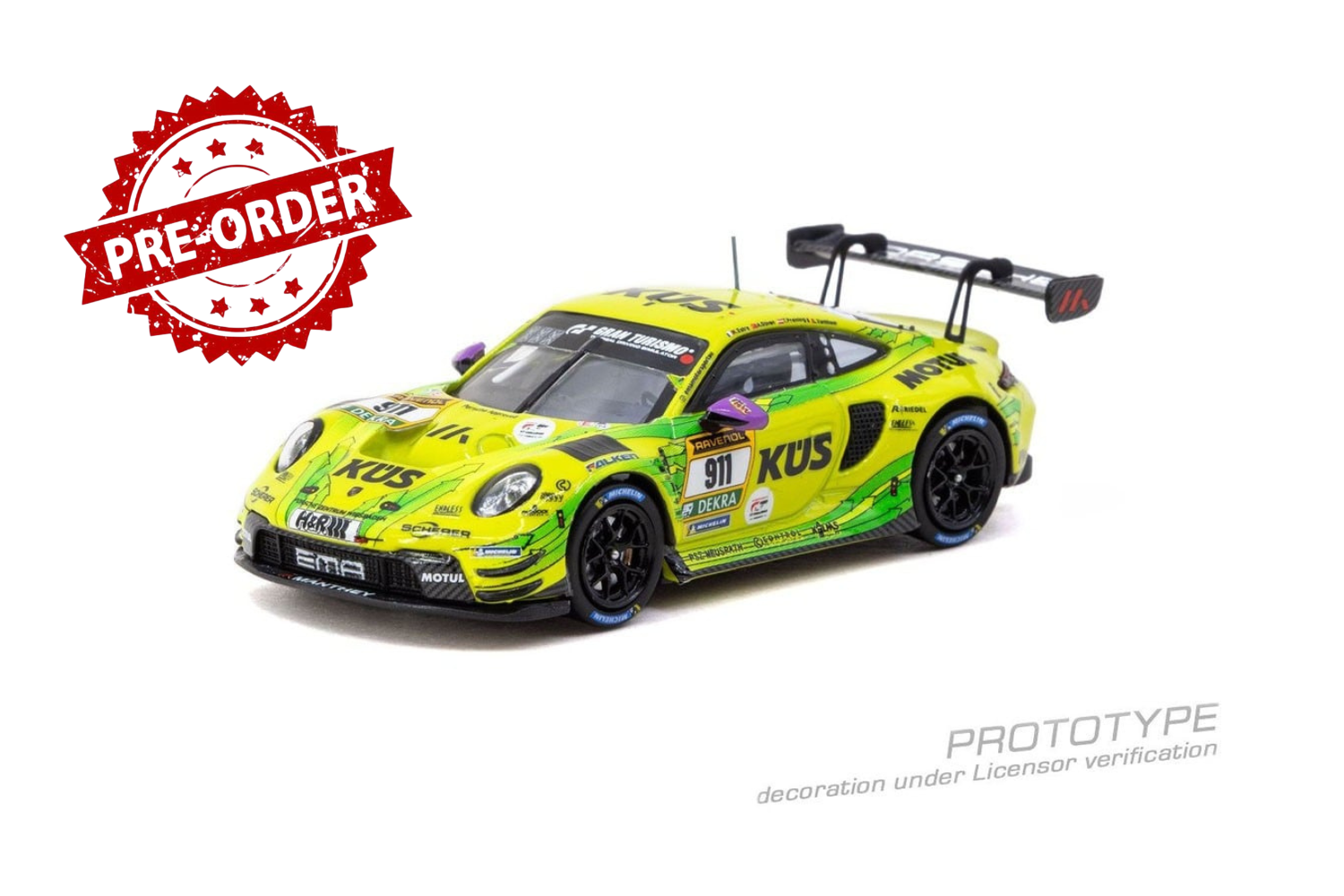 (Pre-order) Tarmac Works 1/64 Porsche 911 GT3 R Nurburgring 24h 2024 Diecast Car