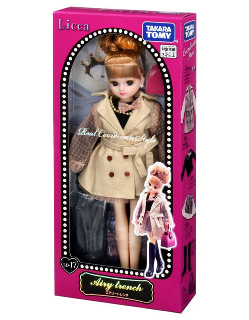 Load image into Gallery viewer, Takara Tomy Licca Chan Doll Set - LD-17 Airy Trench Coat with Dress Set
