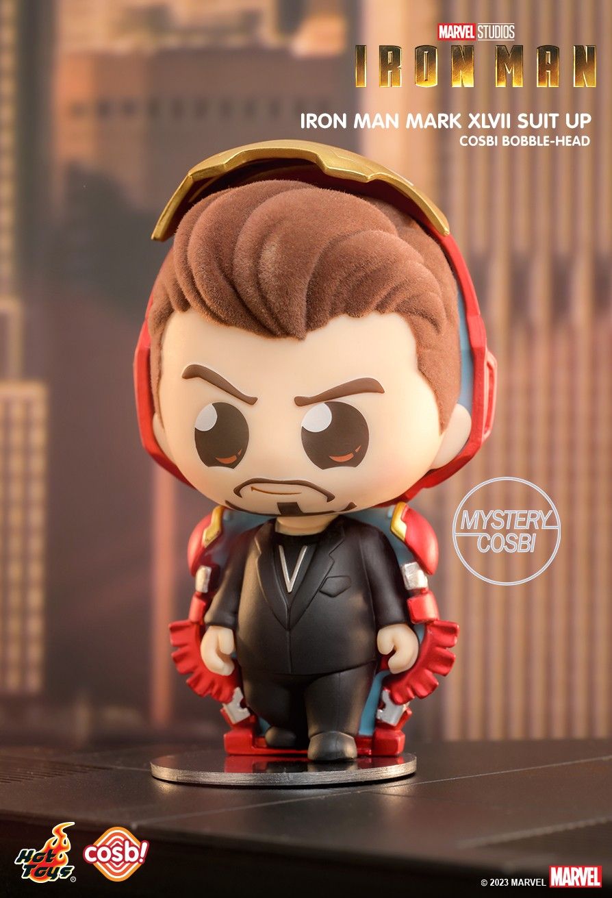 Hot Toys Marvel Iron Man Suit Up Cosbi Bobble-Head with Film Card (SET of 8)