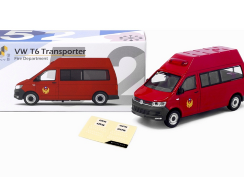 Load image into Gallery viewer, Tiny City TW52 Model Car - Volkswagen T6 Transporter (high-roof) TW Fire Dept.
