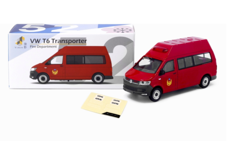Tiny City TW52 Model Car - Volkswagen T6 Transporter (high-roof) TW Fire Dept.