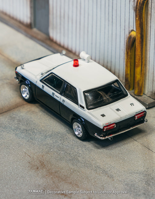Load image into Gallery viewer, Tarmac Works 1/64 Datsun 510  Police Car Diecast Model Car
