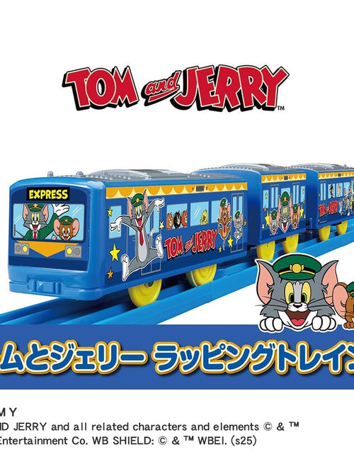Load image into Gallery viewer, Takara Tomy Plarail Tom and Jerry Express Wrapping Train
