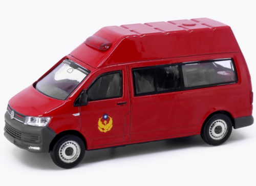 Load image into Gallery viewer, Tiny City TW52 Model Car - Volkswagen T6 Transporter (high-roof) TW Fire Dept.
