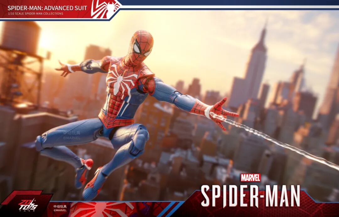 ZD Toys Marvel Avengers 1/10 Spider-Man Advanced Suit Action Figure Set